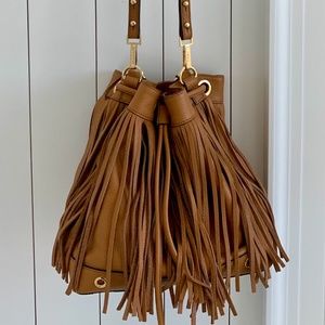 Milly Fringed Drawstring Purse - NEW